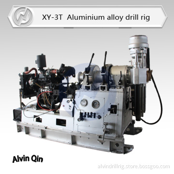 light and portable aluminium alloy drilling rig XY-3T total weight 700kg,portable for hydr